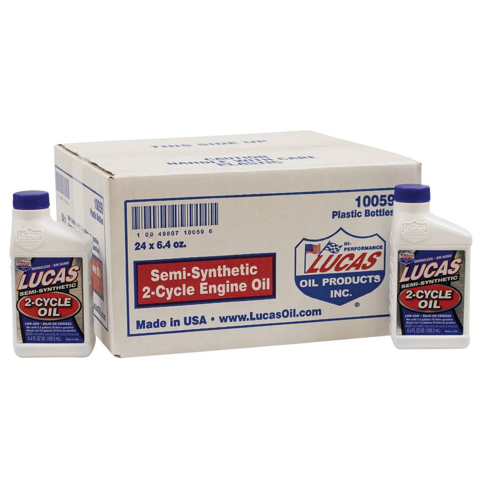 54-002 Lucas 2-Cycle Oil Semi-Synthetic 24 6.4 oz. Bottles