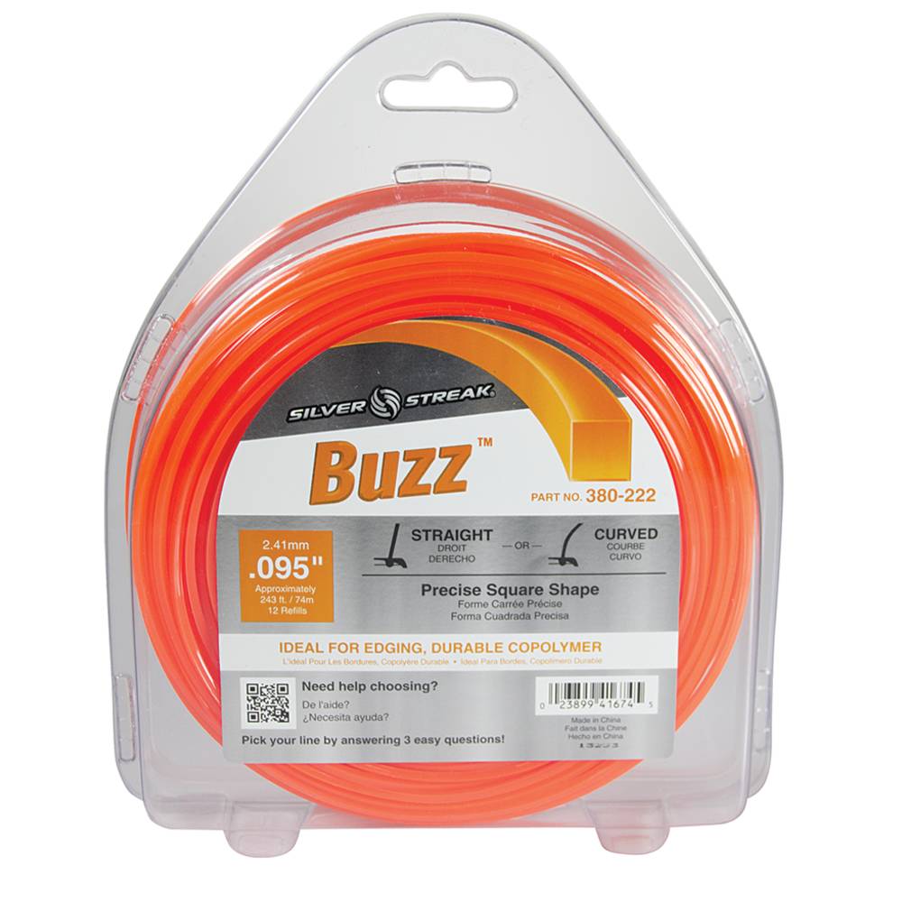 380-222 Buzz Trimmer Line .095 1 lb. Donut