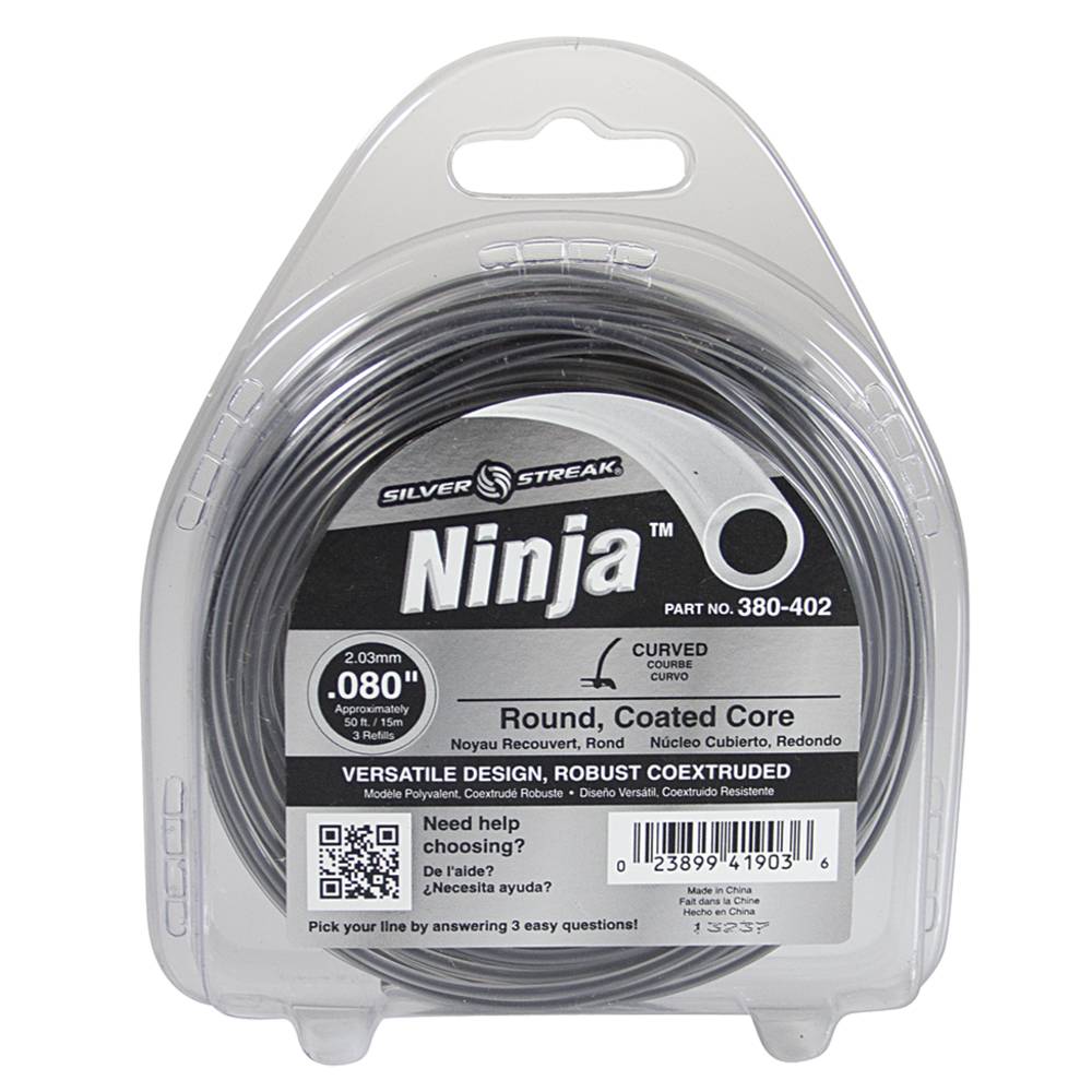 380-402 Ninja Trimmer Line .080 Clam Shell