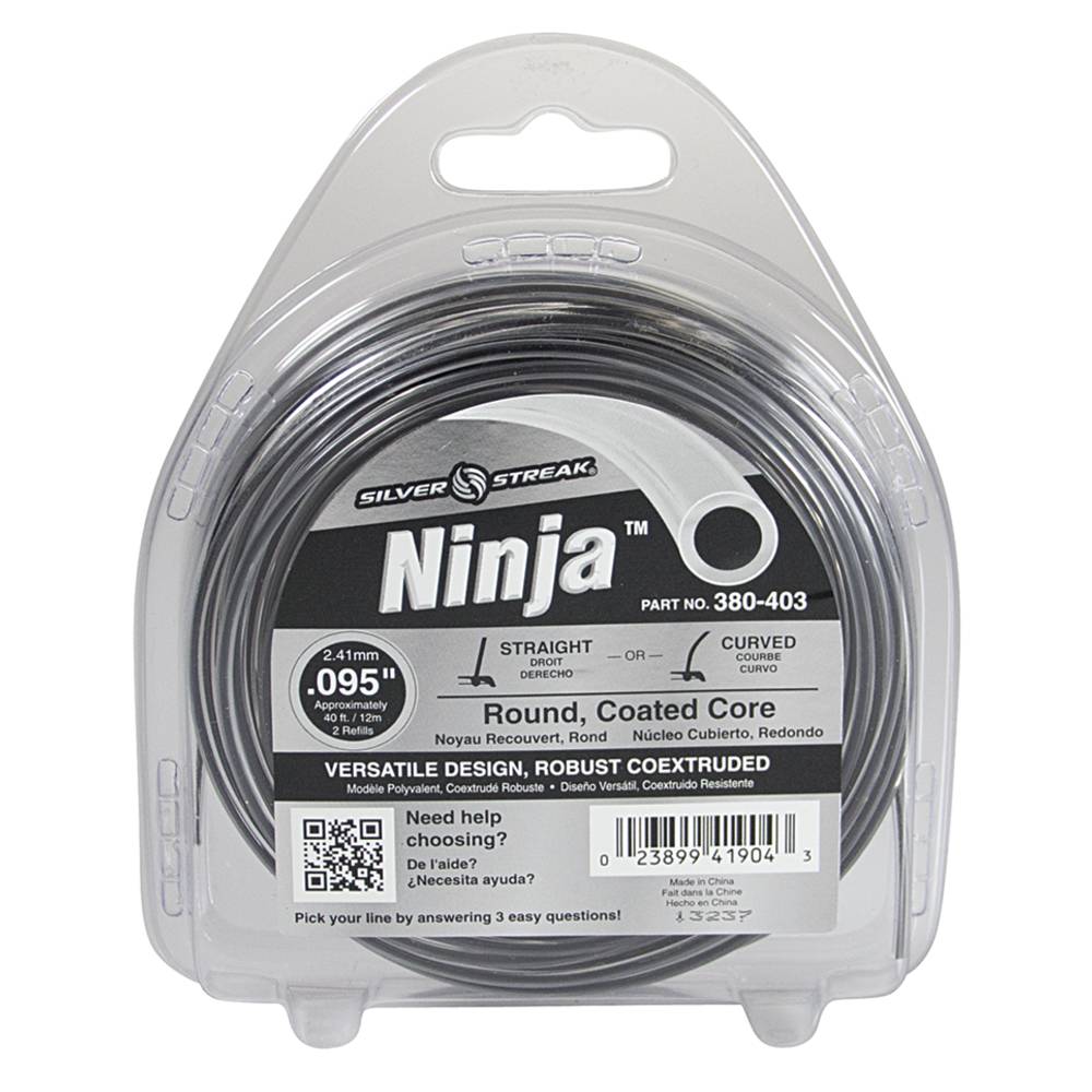 69-195 Ninja Trimmer Line .095 Clam Shell