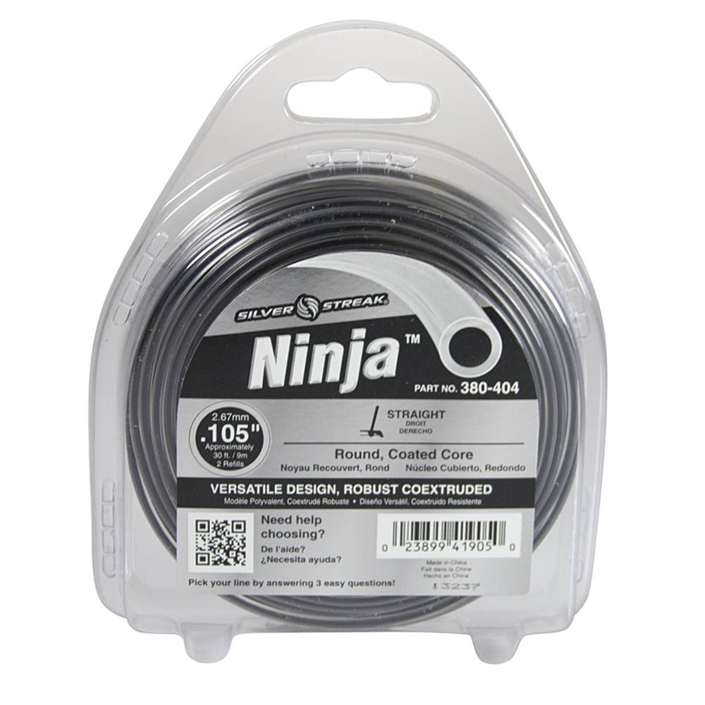 69-196 Ninja Trimmer Line .105 Clam Shell