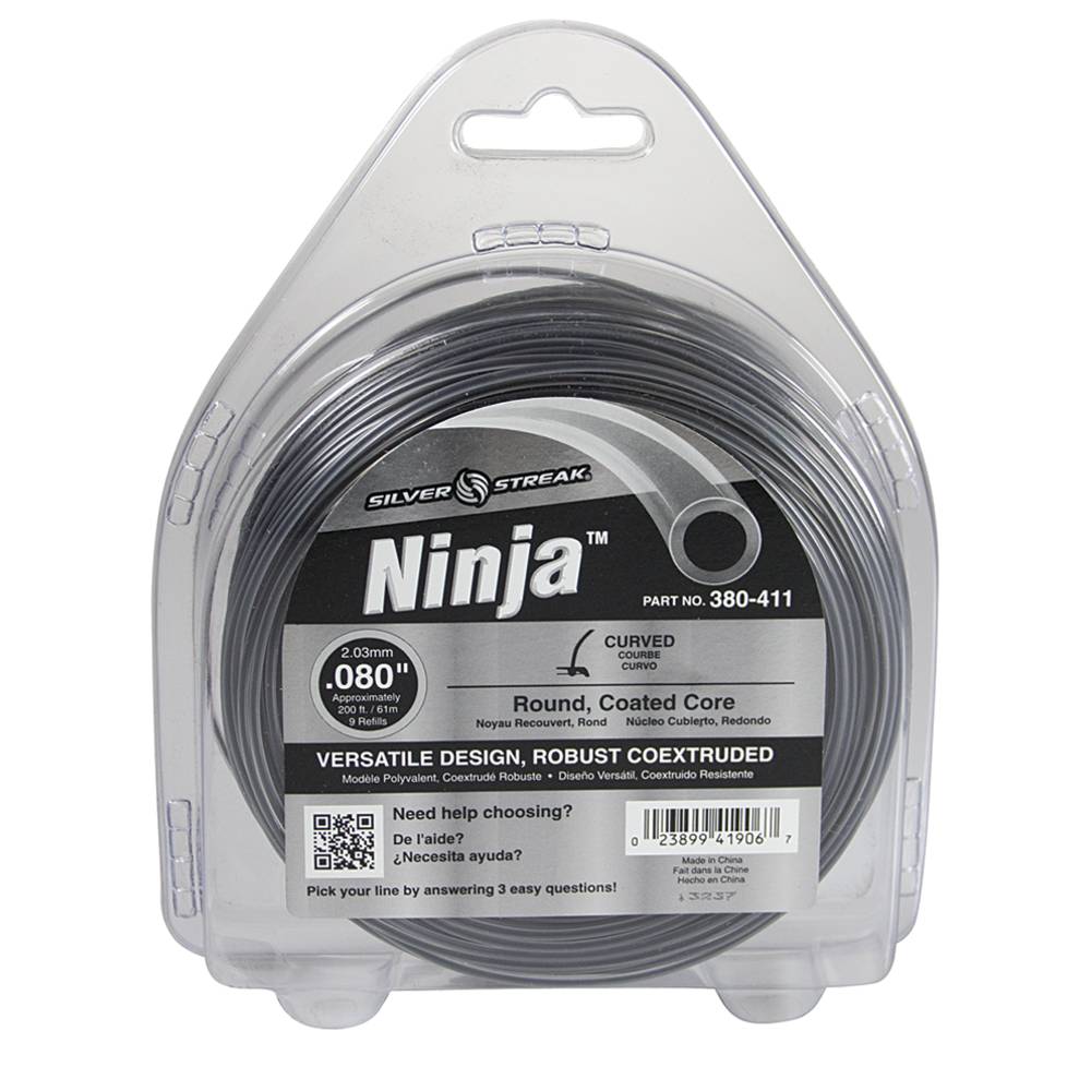 380-411 Ninja Trimmer Line .080 1/2 lb. Donut