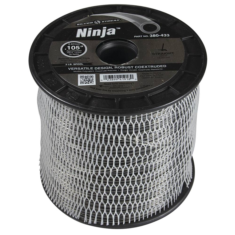 Stens 380433, 380-433, Ninja Trimmer Line .105 3 lb. Spool, $61.44 on sale now! 380433, 380-433, Discount online Lawnmower parts, engine parts, chainsaw parts