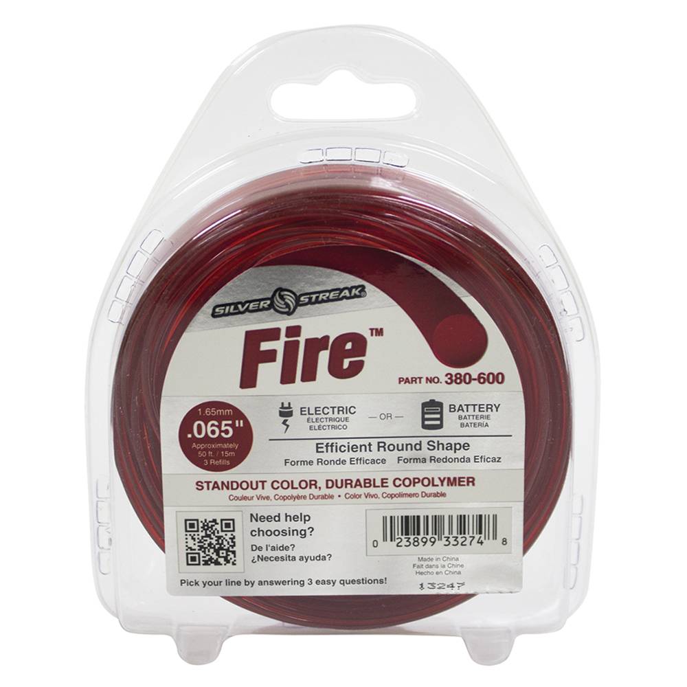 Stens 380600, 380-600, Fire Trimmer Line .065 50' Clam Shell, $4.58 on sale now! 380600, 380-600, Discount online Lawnmower parts, engine parts, chainsaw parts