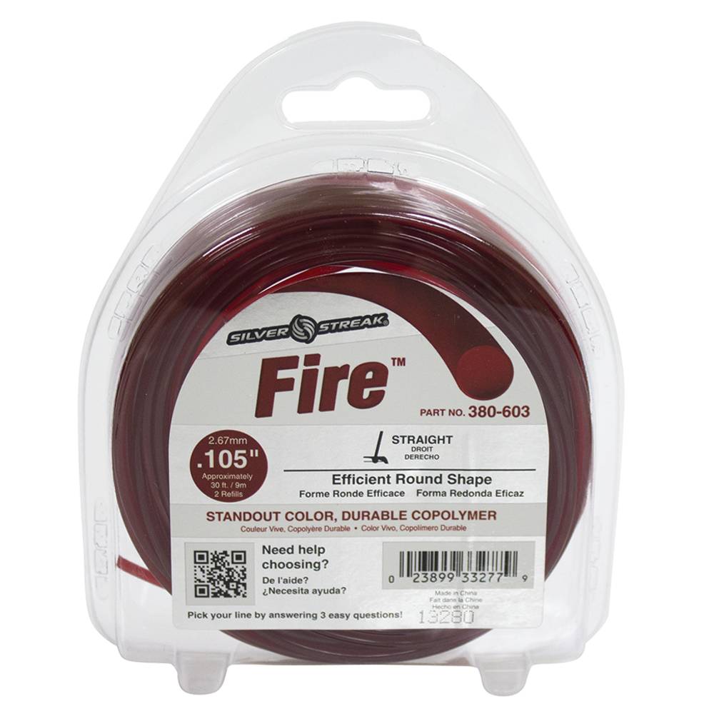 Stens 380603, 380-603, Fire Trimmer Line .105 30' Clam Shell, $5.64 on sale now! 380603, 380-603, Discount online Lawnmower parts, engine parts, chainsaw parts