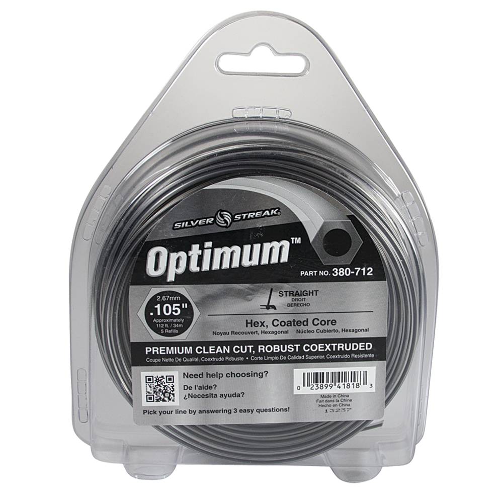 380-712 Optimum Trimmer Line .105 1/2 lb. Donut