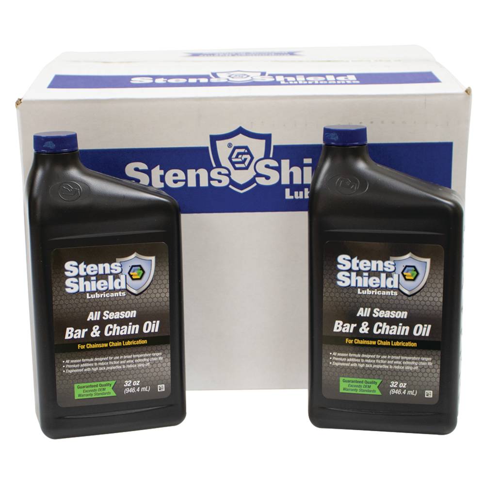 54-026 Stens Shield Bar and Chain Oil 12/1-Quart Bottles